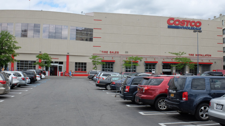 Costco location with parking lot in front