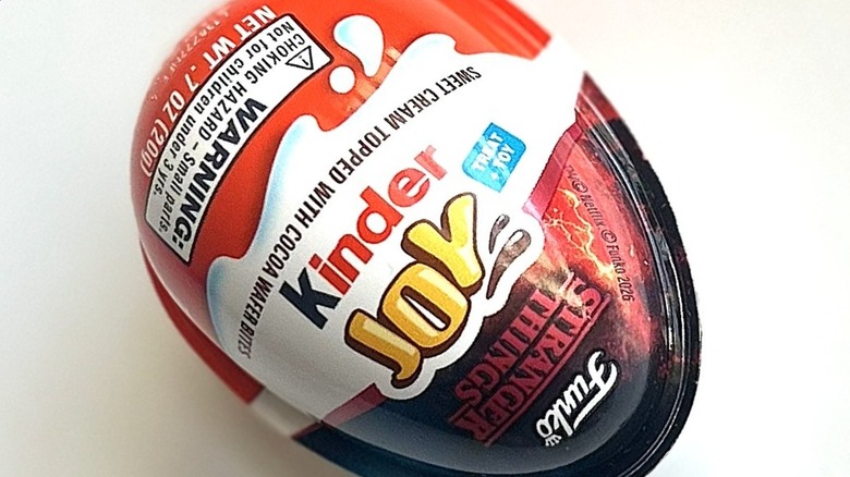 Kinder Joy x Stranger Things egg in the packaging