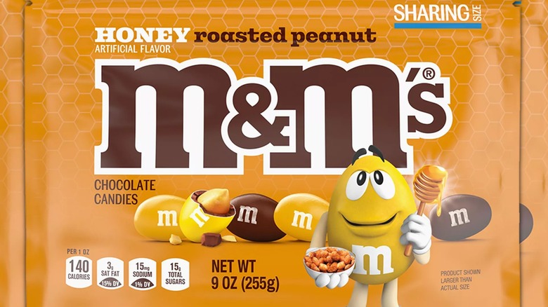 bag of M&M's Honey Roasted Peanut