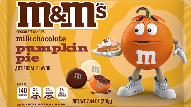 bag of M&M's pumpkin pie
