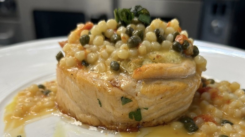 Lemon Chicken with capers from Portofino restaurant in Indiana