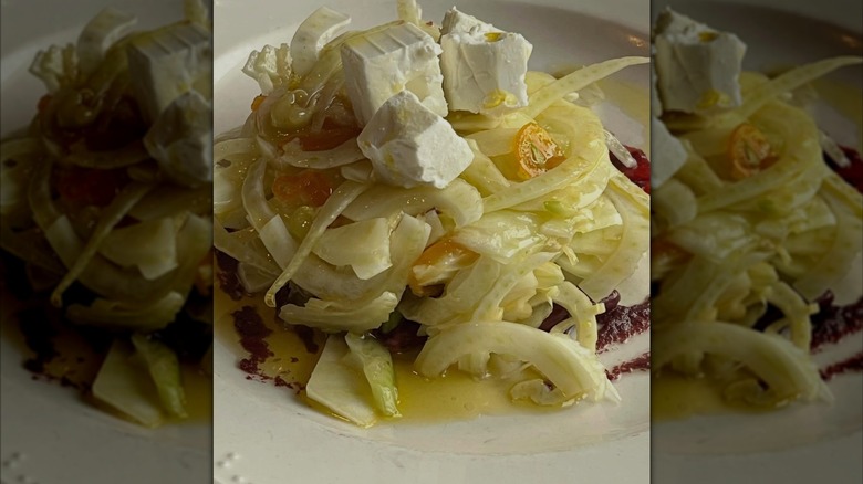 Fennel salad with feta, blood orange, and olives from Al Forno restaurant in Rhode Island
