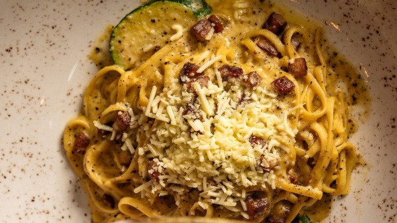 Pasta with fresh grated cheese from Sansonina Ristorante Italiano