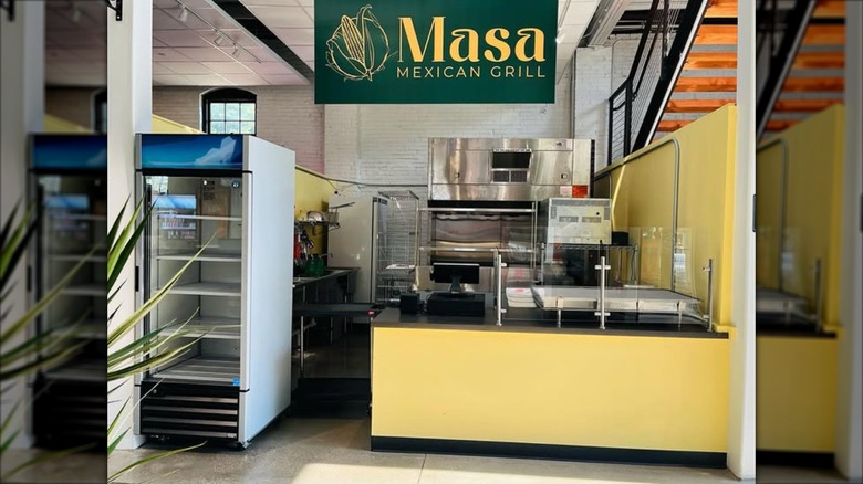 Masa Mexican Grill interior before opening
