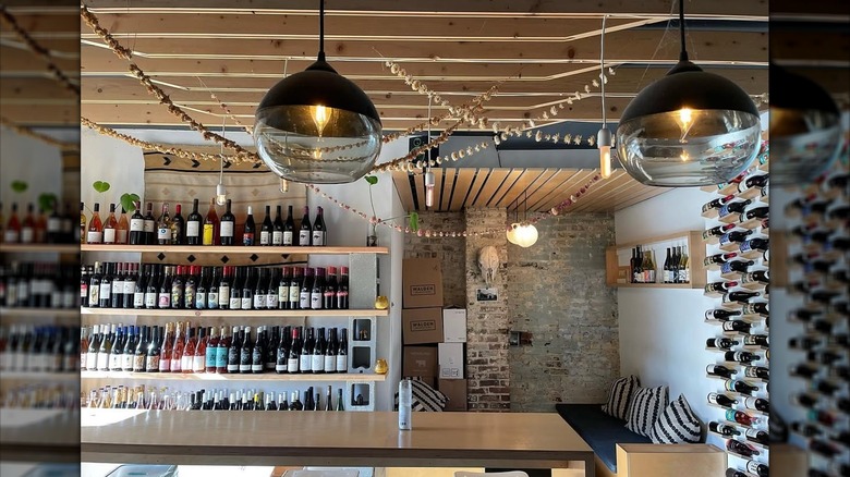 Interior at Left Bank wine bar
