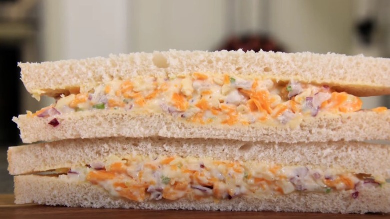 Cheese and onion sandwich