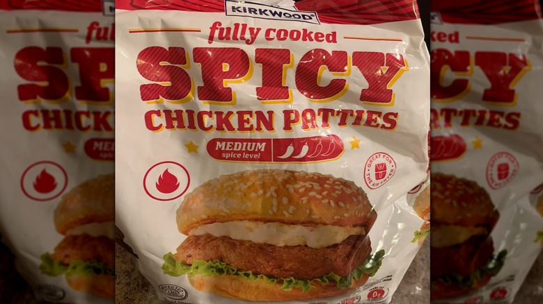 Package of Kirkwood Spicy Chicken Patties