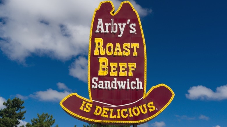 One of the old Arby's Roast Beef signs.