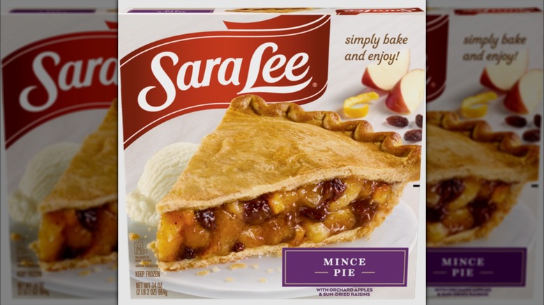 A Sara Lee mince pie product image on a white background.