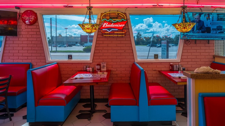 Uncle Joes New York Diner interior with retro booths and decor