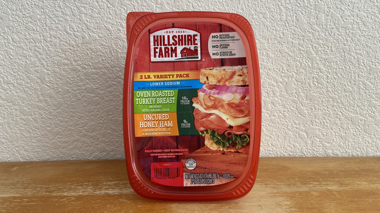 Hillshire Farm variety pack on table