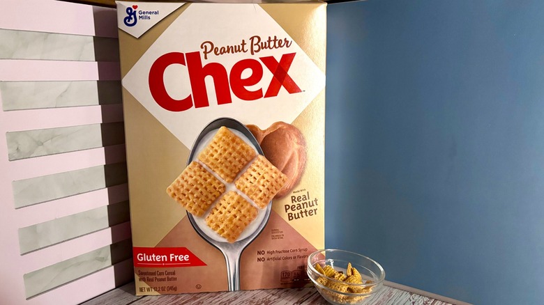 Peanut Butter Chex box and cereal