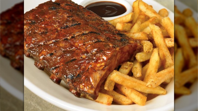 A rack of ribs from Outback Steakhouse