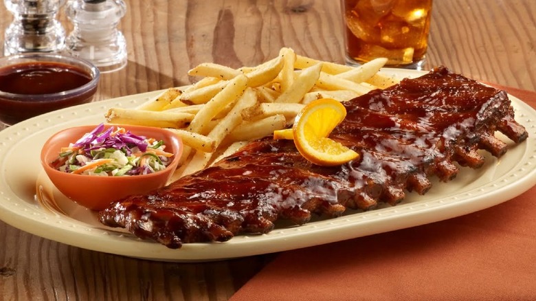 Tony Roma's St. Louis Ribs with fries and coleslaw