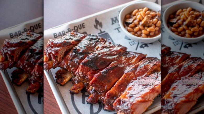 St. Louis-style spareribs from Famous Dave's