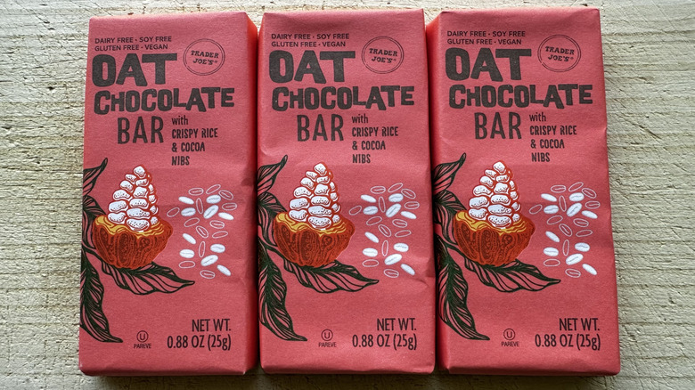 Trader Joe's Oat Chocolate Bar with Crispy Rice and Cocoa Nibs