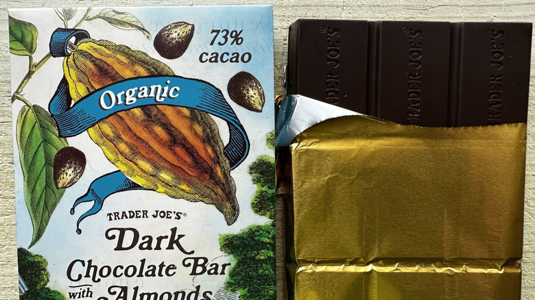 Trader Joe's Organic Dark Chocolate Bar with Almonds 73% Cacao