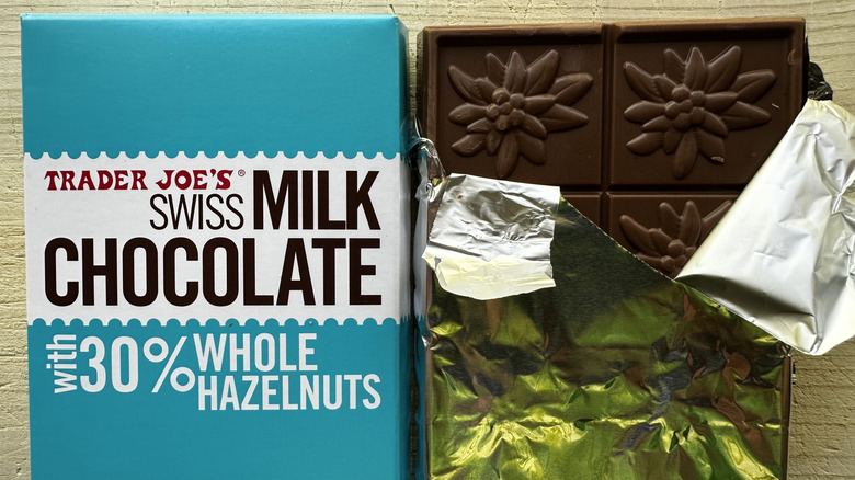 Trader Joe's Swiss Milk Chocolate With 30% Whole Hazelnuts