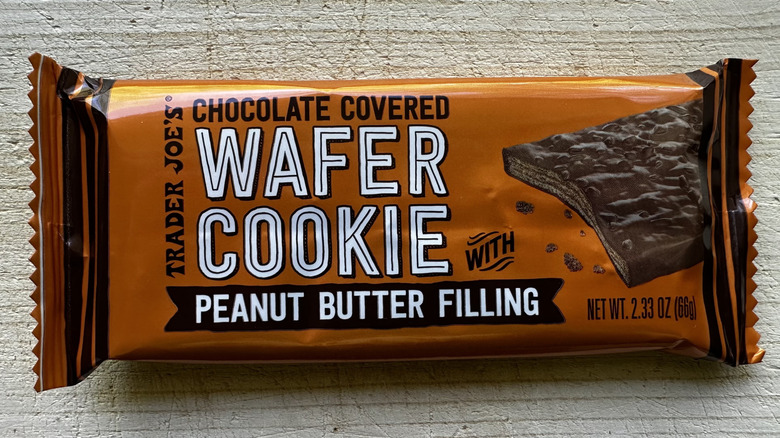 Trader Joe's Chocolate Covered Wafer Cookie with Peanut Butter Filling