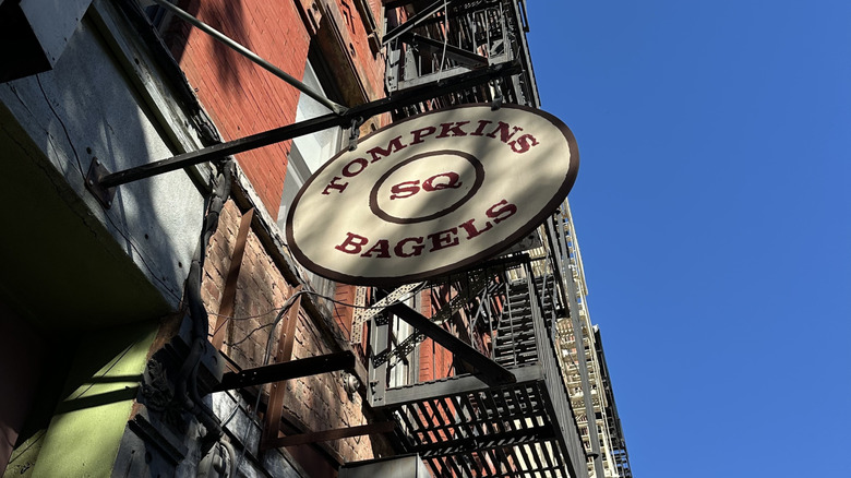 Tompkins Square Bagels sign