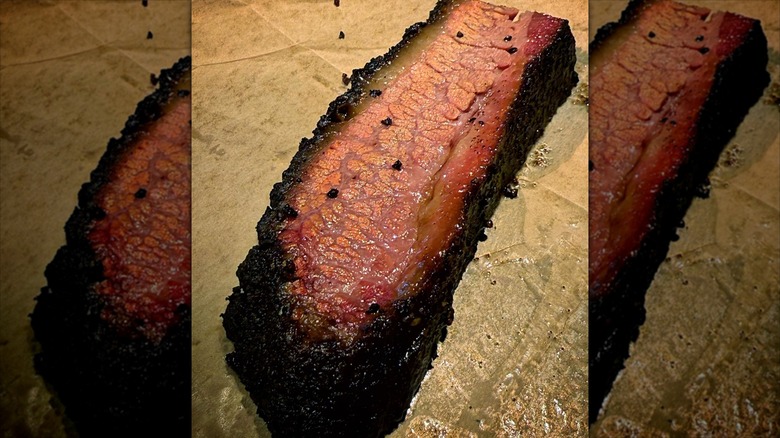 Brisket slice from Gonzo's Smokehouse & BBQ