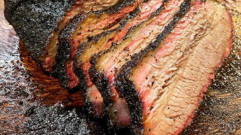 Sliced brisket from Shotgun Willie's BBQ