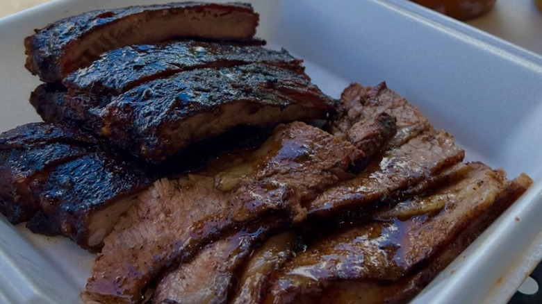 Sliced Brisket from The Pit Stop Barbecue