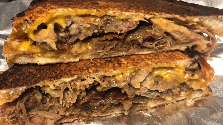 Pitmaster Brisket Melt sandwich from Twisted Pig