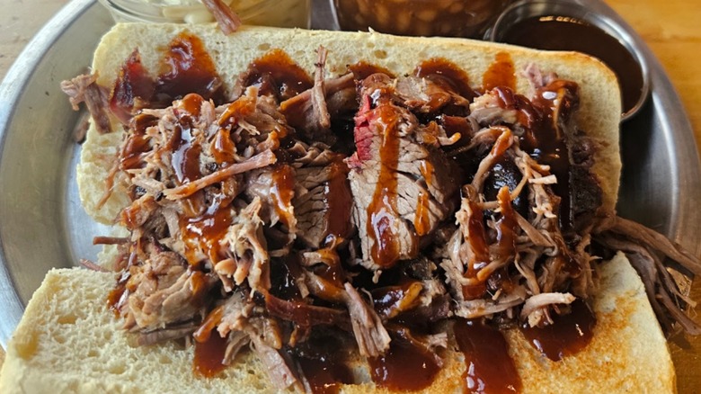 Brisket Sandwich from HQ Southern BBQ