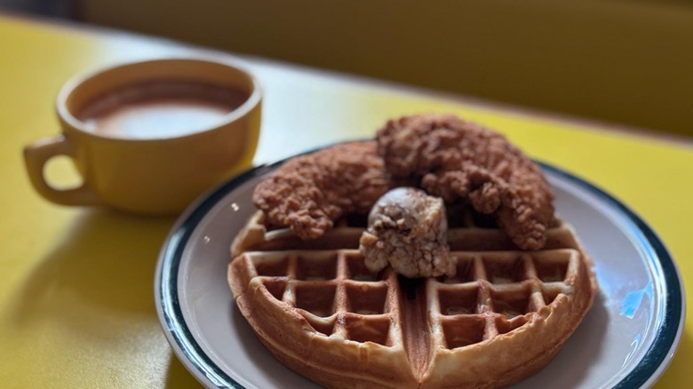 Wood Iron Eatery chicken and waffles