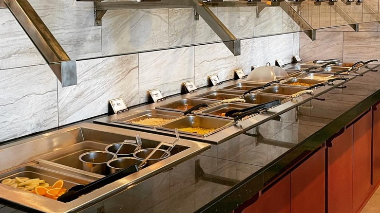 Buffet line at Dwaraka Indian Cuisine