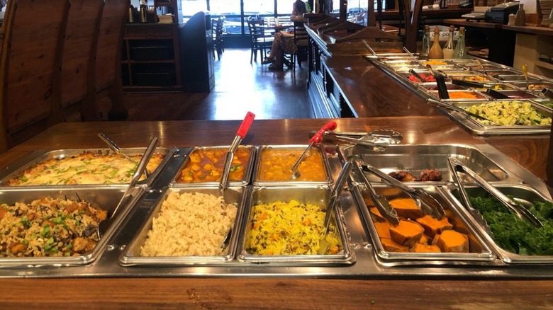 Buffet line at Zabby & Elf's Stone Soup