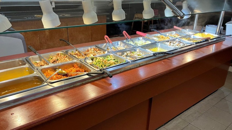 Buffet line at Super China Buffet