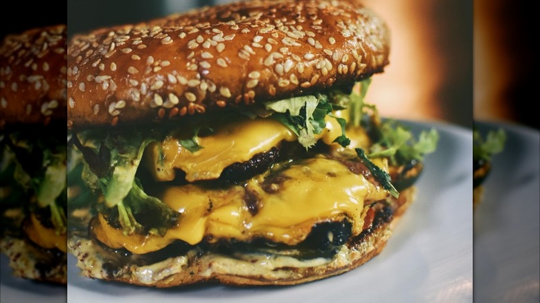 Juicy Farm Burger on a plate