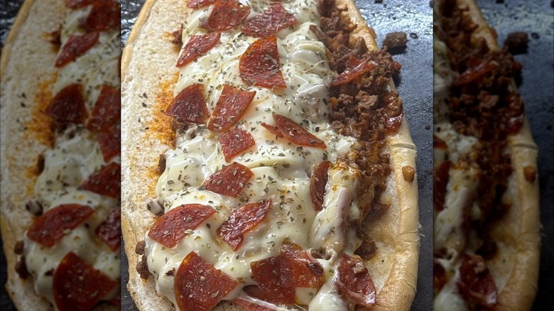 Fred's Downtown Philly pizza cheesesteak