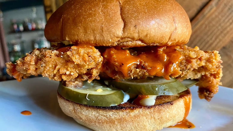 Liberty Public House Hot Chicken RVA sandwich