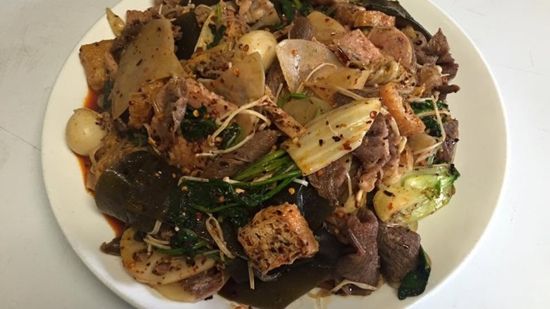 Chinese dish with beef and vegetables from Mom's Kitchen.