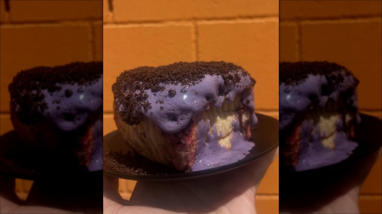 Gooey Center Ube Oreo Special Cinnamon Roll