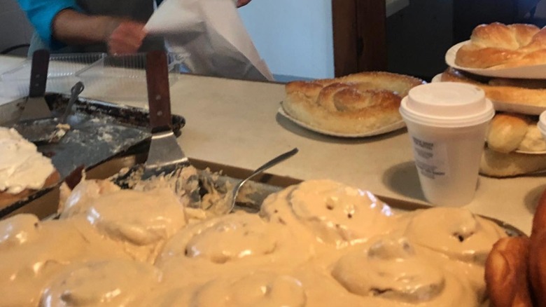 Pleasant View Bakery cinnamon roll tray