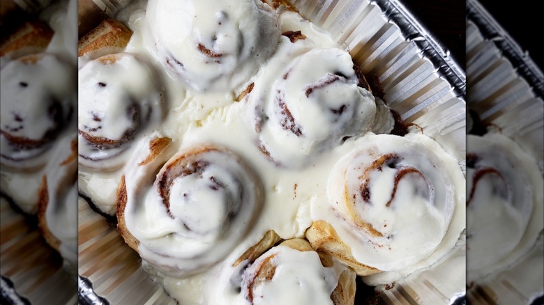 Rye Cinnamon Roll tray fresh from the oven