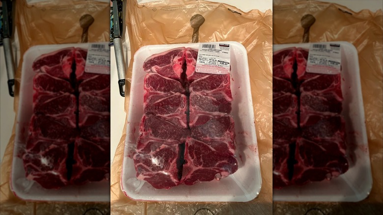 Costco lamb legs on display