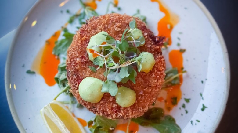 Crab cake at Fish N Beer