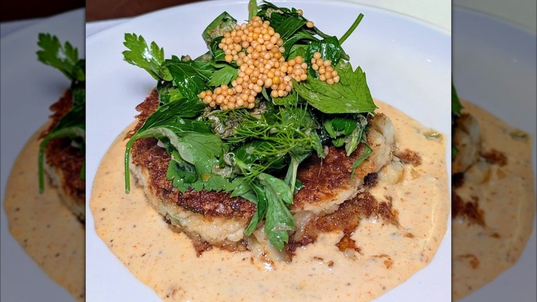 Crab cake at Jeremiah's Restaurant
