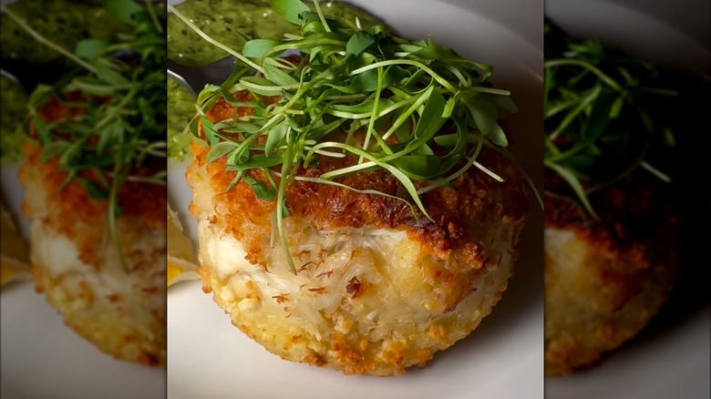 Crab cake at The Barn Steakhouse