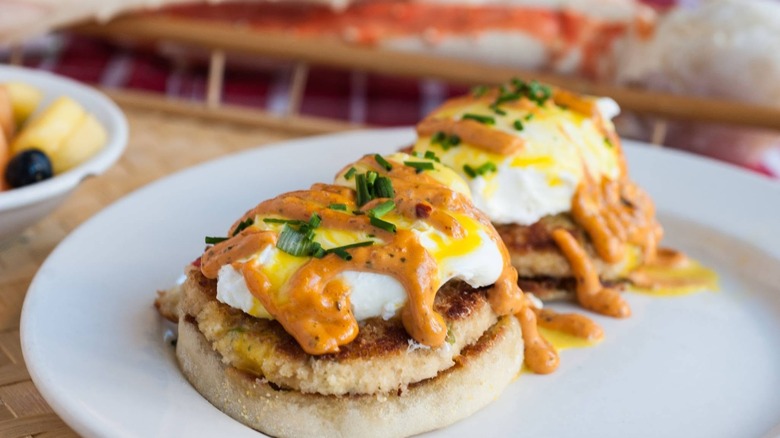 Crab Cake Benedict at Highland Morning