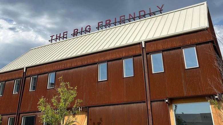 Big Friendly brewery building that appears like red barn