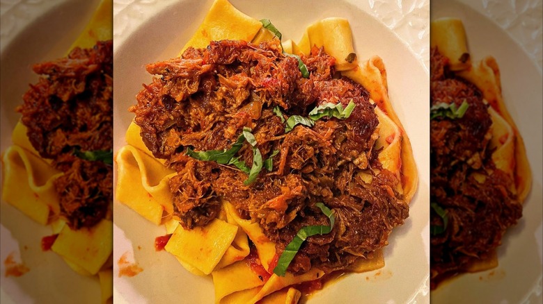 Tuscan Ragu over Homemade Pappardelle from John's of 12th Street