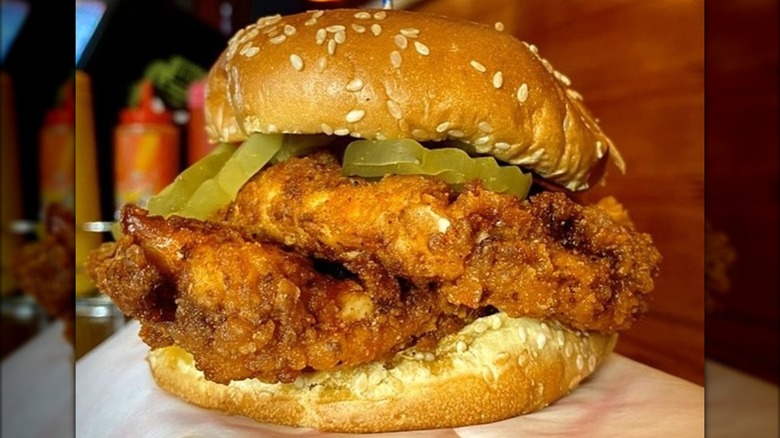 The Nashville Chicken sandwich from Pinky's Westside Grill