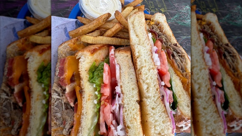 Mike's Famous Duck Club sandwich from Tattooed Moose