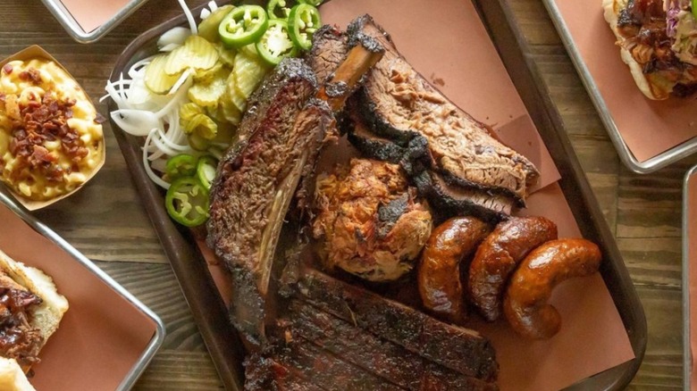 BBQ meats spread from Pecan Lodge